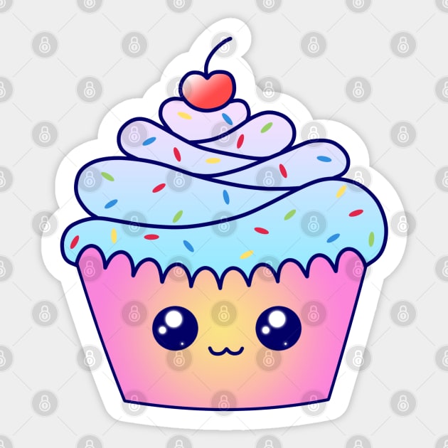 Cute Cupcake Sticker by DeLyss-Iouz